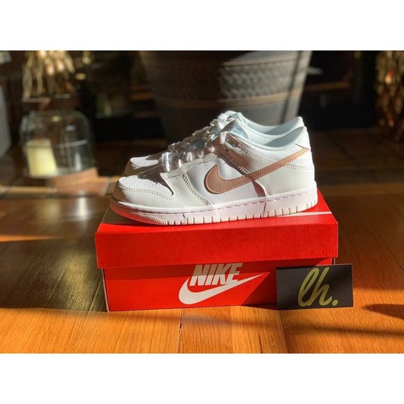 Size 6.5y Nike Dunk Low "White Pink" - Picture 1 of 6